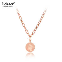 Lokaer-collar de cadena con colgante de playa para mujer, Gargantilla Bohemia de acero inoxidable, de la República, a la moda, N20277 2024 - compra barato