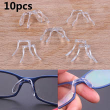 10 pçs óculos nariz almofadas adesivo silicone nariz almofadas não-deslizamento branco fino nosepads para óculos óculos óculos de sol 2024 - compre barato