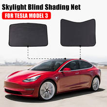 Car Sunshade For Tesla Model 3 Front Rear Windshield Sunroof Gloss Roof Sun Visor Car Skylight Blind Shading Net Accessories 2024 - buy cheap