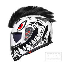 NEW Motorcycle full face Helmet Hair Punk Motorcycle decoration Ski party caps decoration party hats Helmet stick parts 2024 - buy cheap