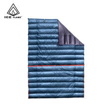 Набивной спальный мешок со съемным покрытием Ice Flame IF505 7D, 90%, белый гусиный пух, 3 сезона, одеяло, покрывало под одеяло, гамак для кемпинга 2024 - купить недорого