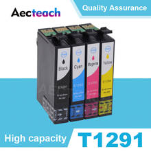 Cartucho de tinta Aecteach 12XL para impresora EPSON, Compatible con T1291, T1292, T1293, T1294, Stylus SX230, SX235W, SX420W, SX425W, SX430W, SX435W 2024 - compra barato