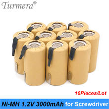 Turmera NI-MH 1.2V Battery 3000mah SC3000 Soldering for Screwdriver Battery Vacuum Cleaner Robot 1.2v ni-mh rechargeable battery 2024 - buy cheap