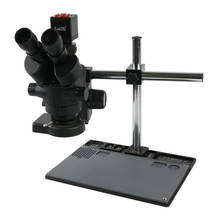 Алюминиевая стойка для верстака + 7X 45X Simul фокальный Тринокулярный Стерео микроскоп + 1080p HDMI VGA электронная цифровая видеокамера 2024 - купить недорого