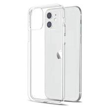 Ультратонкий Прозрачный чехол для iPhone 11, 12, 13 Pro Max, XS Max, XR, X, мягкий силиконовый чехол из ТПУ для iPhone 7, 8, 6 Plus, SE, задняя крышка, чехол для телефона 2024 - купить недорого