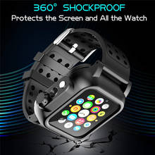 Funda deportiva impermeable con correa para Apple Watch, pulsera protectora completa para iWatch Series 6/5/4/3/SE, 44MM, 40MM, 42MM, 38MM 2024 - compra barato
