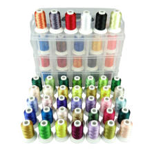 Simthread Polyester Machine Embroidery Thread 40/63/80 Brother Colors With Plastic Storage Box 2024 - buy cheap