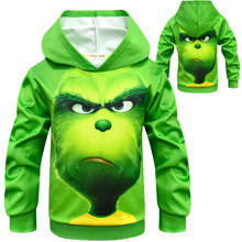 Movie Grinch Hoodie Unisex Hooded Girls Boys Sweatshirt 3D Printed Kids Clothes Autumn Children Long Sleeve Pullovers Hoodies 2024 - buy cheap