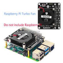 Охлаждающий вентилятор Raspberry Pi 4B со светодиодной подсветкой, Турбовентилятор для Raspberry Pi 4B/ 3B +/ 3B/ 3A + 2024 - купить недорого