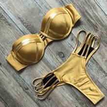 Luxury Bikinis PUSH UP Two Piece Swimsuit Woman Swimwear Biquini Set Sexy Bodysuits Bath Swimming Suit Beach Outfits For Women 2024 - buy cheap