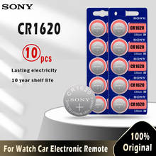 10 шт., 100% оригинальный литиевый аккумулятор Sony CR1620 для часов, дистанционный Comtrol cr 1620 ECR1620 GPCR1620, 3 в, Кнопочная монетница 2024 - купить недорого