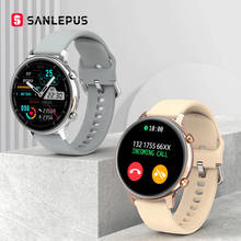2021 nova sanlepus relógio inteligente dial chamada smartwatch mp3 música das mulheres dos homens relógio de pulso à prova dwaterproof água para android ios samsung huawei 2024 - compre barato