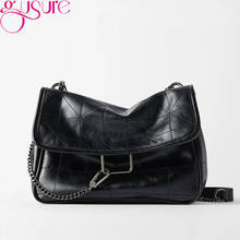 Gusure Women Retro Chain Shoulder Tote Bag Fashion Large Capacity Messenger Bags Ladies Black Luxury pu Leather Crossbody Bags 2024 - buy cheap