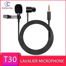 CELLA CITY Lavalier Microphone With Headset 3.5mm Interface Wireless Microphone Game Voice Live Streaming Recording Microphone 2024 - buy cheap