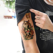 Tatuagem temporária à prova dwaterproof água etiqueta shar pei cães gato animal tatto adesivos flash tatoo tatuagens falsas para o miúdo menina 2024 - compre barato