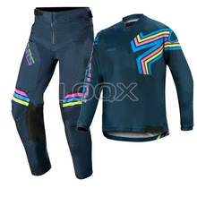 Conjunto de equipamento para andar de bicicleta, mountain bike, motocross, calças, conjunto, mountain bike, equitação, offroad, masculino 2024 - compre barato