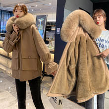 Chaqueta de invierno para mujer, Parka gruesa elegante, chaqueta cálida de lana 2024 - compra barato