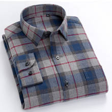 Men Shirts Cotton long Sleeve Autumn Spring Checkered Casual shirts for Male Regular Fit Soft Plaid Mens Tops High Quality 2020 2024 - buy cheap