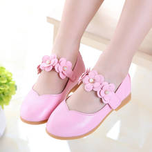 Zapatos de primavera y otoño para niña, zapatos de princesa con flores, rojo, rosa, blanco y rosa, 2-13 años 2024 - compra barato