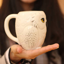 Милые 3D Животные Сова кофейная кружка керамическая фарфоровая чашка для молочного завтрака рождественские подарки 2024 - купить недорого