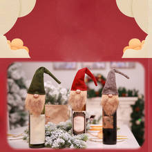 Рождественская бутылка вина Декор Набор Санта-Клаус Снеговик для бутылки крышка одежда Кухонные украшения на новый год ужин Aug 19th 2024 - купить недорого