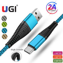 UGI 2A Fast Charging Cable Charge Type C USB C Tablet Nylon Braided Charger Data Transfer Phone Cable 1m 2m 3m 2Packs 3Pack Blue 2024 - buy cheap
