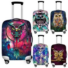 Twoheartsgirl Art Cartoon Owl Print Travel Luggage Protective Dust Covers Elastic 18''-32'' Suitcase Cover Waterproof Covers 2024 - buy cheap
