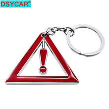 DSYCAR-Llavero de Metal con símbolo de advertencia para hombre y mujer, joyería triangular, regalo para llaves de coche, 1 unidad 2024 - compra barato