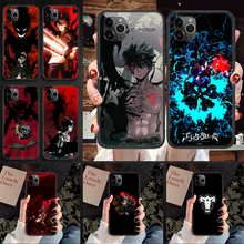 Funda de teléfono con diseño de trébol negro para iphone, carcasa suave con diseño de Anime para modelos 5, 5s, se 2, 6, 6s, 7, 8, 12 mini plus, X, XS, XR, 11 PRO MAX 2024 - compra barato