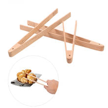 Wooden Food Toast Tongs Kitchen Gadgets Salad Bread Serving Tong Dessert Sugar Ice Clip BBQ Grilling Tong Cooking Baking Tools 2024 - buy cheap