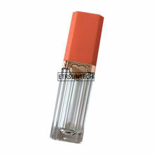 100 pçs tubo de brilho labial vazio com varinha quadrado fosco laranja claro cosméticos labial bálsamo recipiente labial óleo lábio maquiagem ferramenta f3830 2024 - compre barato