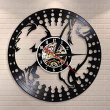 Spitz-Reloj de pared con disco de vinilo para perro, diseño moderno japonés, decoración para el hogar, regalo para propietarios de mascotas 2024 - compra barato