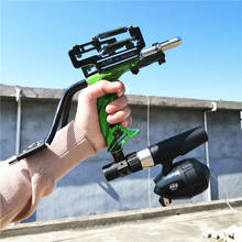 Velocidade de caça pesca laser estilingue de aço inoxidável catapulta forte estilingue tiro com clipe de flecha equipamento de tiro 2024 - compre barato