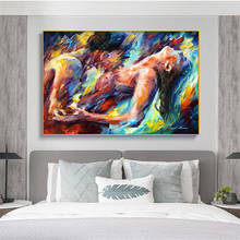 Arte abstrata moderna, nude, sexy, feminina, pintura a óleo em tela, posteres e impressões, imagem escandinavo de arte de parede para sala de estar 2024 - compre barato