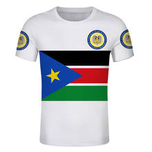 Camiseta masculina feita sob encomenda do sudão do sul-camisa azul legal streetwear sultan camisa preta da bandeira da cópia vestuário 2024 - compre barato