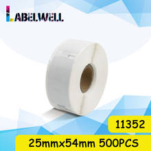 Labelwell-1 rolo de papel térmico, 25mm x 54mm, 11352 peças, etiqueta compatível com dymo labelwriter 500 turbo/450/450 twin turbo 450 2024 - compre barato