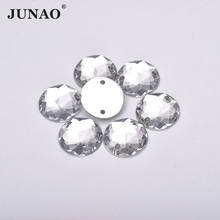 JUNAO  8 10 12 14 16 mm Sewing Clear Crystal Acrylic Rhinestones Flatback Sew On Strass Stones for DIY Needlework Crafts 2024 - buy cheap