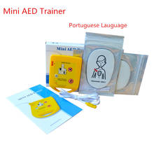 Mini AED trainer in Portuguese Voice Prompt Universal Defibrillator First Aid Training Class Tools Practice Device For Students 2024 - buy cheap
