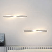 Скандинавский Креативный светодиодный настенный светильник, белый современный настенный светильник для ванной комнаты, спальни, коридора, интерьера, домашнего освещения для лестниц отеля 2024 - купить недорого