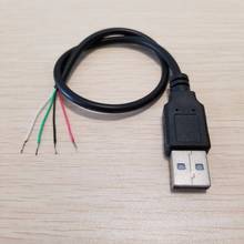 10pcs/lot High Quality Pure Copper USB 2.0 Data Cable Single Male Adapter to 4Pin Tail Peeling Tin Cable 30cm 2024 - buy cheap