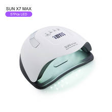 Sun x5 max 114w conduziu a lâmpada do prego secador 57leds uv lâmpada de gelo para secagem gel polonês 10/30/60/99s temporizador sensor automático manicure ferramentas 2024 - compre barato