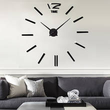 3D DIY Wall Clock Modern Design Decorative Large Clocks for Living Room Acrylic Mirror Wall Sticker Big Wall Clock Time 2024 - buy cheap