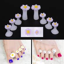 8pcs Soft Silicone Toe Separator Foot Finger Divider Form Manicure Pedicure Care Nail Art Tool Flower Holder Soft Accessories 2024 - buy cheap