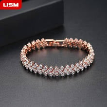 Women Bracelets Fashion Roman Style Luxury Vintage Bracelet Crystal from Austrian For Women Charm Silver color Bracelet  Jewelry 2024 - buy cheap