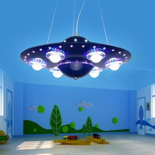 remote controlled UFO chandelier children's room boy bedroom LED flying saucer lights creative cartoon spacecraft Chandelier 2024 - buy cheap