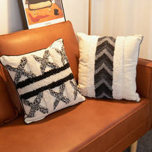 Индийская стеганная наволочка в полоску, современный минималистический скандинавский стиль, наволочка для дивана, задняя подушка 2024 - купить недорого