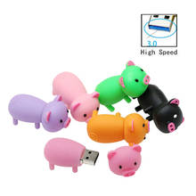 High Speed Pen Prive Cartoon Pink Pig Pendrive 4GB 8GB 16GB 32GB 64GB Usb Flash Drive USB 3.0 Flash Memory Stick 128GB Disk Gift 2024 - buy cheap