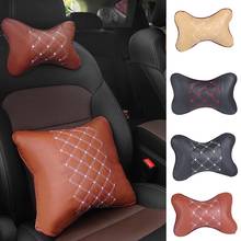 Car Seat Headrest Neck Head Support Faux Leather PP Cotton Soft Pillow Cushion 2024 - buy cheap