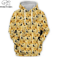 2019 Fashion Men 3d animal Hoodies Funny Doge Head Sweatshirt Deus God Dog/shiba Inu Printed Unisex Casual Sweatshirt/zip hoodie 2024 - buy cheap