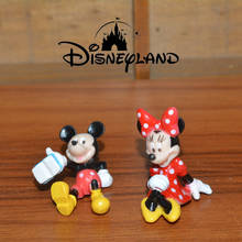 48 pçs 2-3cm genuíno disney minnie mouse sentado boneca caso do telefone móvel diy material boneca modelo ornamento 2024 - compre barato